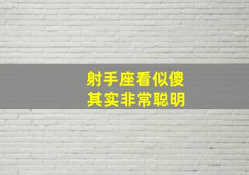 射手座看似傻 其实非常聪明